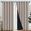 SimpleHome Natural 100% Blackout Curtains Room Darkening Living Room 84L | by SimpleHome