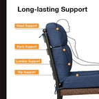 Unimatta Sunbrella Outdoor High Back Chair Cushion Seat Pads, 44 x 21 Inch - Image 5