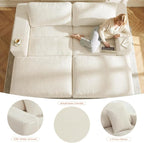 80.7" Oversized Double Chaise Lounge Chair Indoor, Cloud Boneless Sleeper Sofa - Image 7
