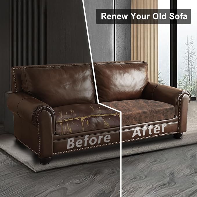 ANARACHON Leather Look Couch Cushion Covers Sofa Seat Slipcovers Sets Couches - Image 7