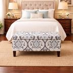 HomePop Large Upholstered Rectangular Storage Ottoman Bench - Image 2