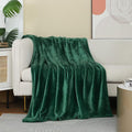Forest Green Fleece Plush Throw Blanket 60"x80"for Couch Fuzzy Cozy Flannel | by JIAHANNHA