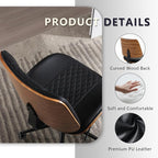 Home Office Chair No Arms with Wheels, Adjustable Height Small Desk Chair - Image 5