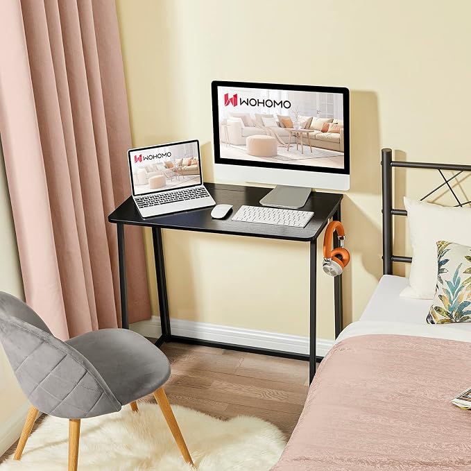 WOHOMO Folding Computer Desk, Small Writing Foldable Desk 31.5", Space-Saving - Image 8