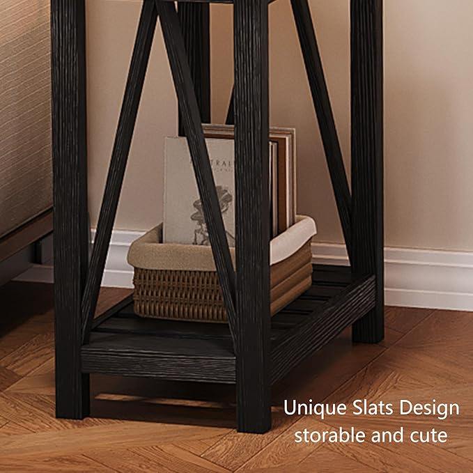 ChooChoo Farmhouse End Table, Narrow Side Table, Slim End Table - Image 5