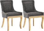 Upholstered Dining Chairs Set of 2, Modern Fabric Side Chairs by MZDOO