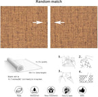 Brown Grasscloth Wallpaper Peel and Stick 393.7" Textured Brown Contact Paper - Image 5