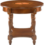 PADMA HOUSE Traditional Wood Oval End Table - Image 6