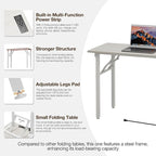 TEMI Small Computer Desk Folding Table - Image 8