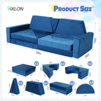 15 Pcs Modular Kids Play Couch, Toddler Couches That Fold Out, Plush Foam Chair - Image 2