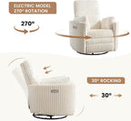 Power Recliner, Nursery Swivel Glider Rocking Chair - Image 5