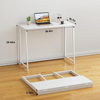 WOHOMO Folding Desk, Small Writing Desk 39.4", Space-Saving Foldable Laptop - Image 2