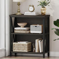 FATORRI Rustic Small Bookshelf for Small Space, Industrial Short Wood Bookcase by FATORRI