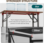 TEMI Small Computer Desk Folding Table - Image 6