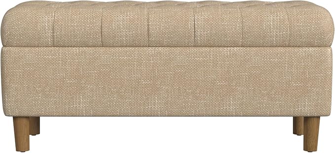 Homepop Home Decor | Tufted Ainsley Button Storage Ottoman Bench by HomePop