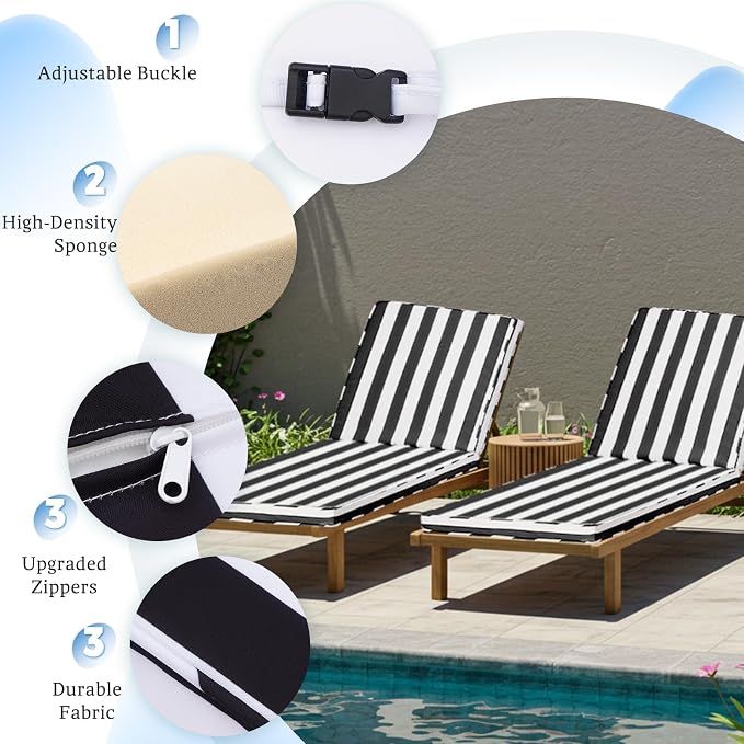 Chaise Lounge Cushions Outdoor - Image 3