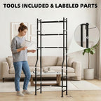 GloTika 3-Tier Over Toilet Storage - 150lb Total Capacity Metal Bathroom - Image 9