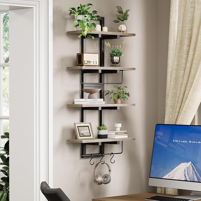 Creso hom Floating Shelves, Hanging Bathroom Shelves 2-Tier, Wall Mounted - Image 4