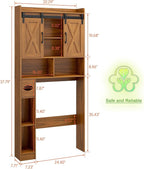 Vabches Over The Toilet Storage Cabinet, Farmhouse Storage Cabinet Over Toilet - Image 2