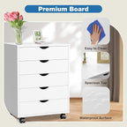 OLIXIS 5 Drawer Mobile File Cabinet Under Desk Storage Organization - Image 7