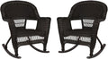 Jeco Set of 2 Wicker Rocker Chairs by Jeco