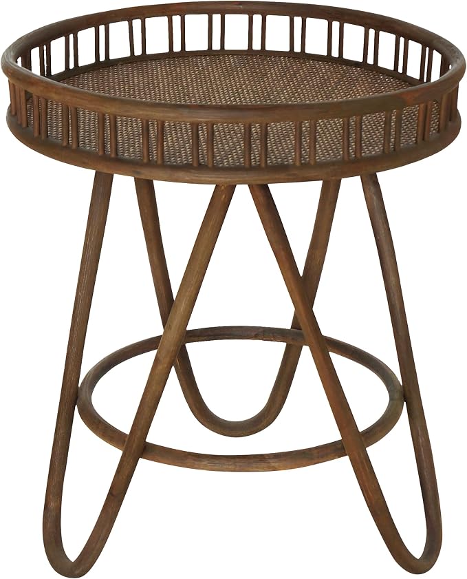 FINECASA Rattan Side Table - Image 7