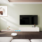 Retractable TV Shelf, Solid Wood Minimalist TV Stand, Mid-Century TV Console - Image 3