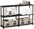 Furinno TURN-N-TUBE Storage Shelves, 3-Tier 47.4 Wide Book Shelf, Corner Shelf - Image 6