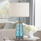 Ruzectt 25.5" Coastal Glass Table Lamps Set of 2, 3-Way Dimmable Touch Control - Image 6