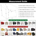 SearchI Waterproof Club Chair Slipcover Stretch Barrel Chair Covers Jacquard - Image 4