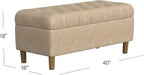 Homepop Home Decor | Tufted Ainsley Button Storage Ottoman Bench - Image 3