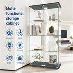 IDEALHOUSE Tempered Glass Display Cabinet - Image 4