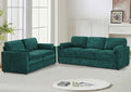 Classic Chenille Sofa Set with 2 Extra Armrest Pillows, Loveseat and 3-Seat by LESOFAIR