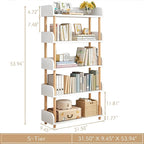 OSCHF 5-Tier Wooden Open Bookcase - Image 2