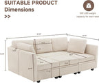 Weture Modular Sectional Sleeper Sofa, Sectional Couch Reversible Sleeper Sofa - Image 2