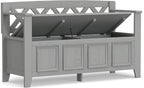 SIMPLIHOME Amherst Entryway Storage Bench - Image 4