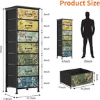 Fixwal Vintage Flower Tall Dresser - Image 2