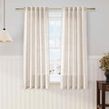 Beige Linen Curtains 63 inches Long by Nanspring