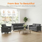 Living Room Sofa Sets 3 Piece, Modern 3 Seater Sofa and Loveseat Couch and - Image 5