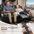 Power Loveseat Recliner with 2-Point Graphene Heat & Massage, Under-Seat - Image 3