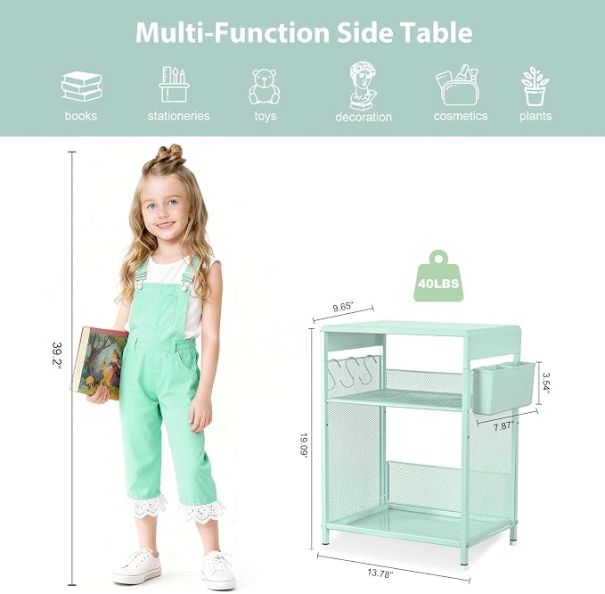 ECOLOVI Kids Nightstand 19in High - Image 2