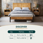 Bme Trapeze Queen Bed Frame – Modern Solid Wood Bed - Image 7
