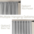 Joydeco Linen Curtains for Living Room, Light Filtering Rod Pocket Back Tab - Image 4