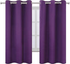 Purple Blackout Curtains 34 x 63 Inch Length/Set of 2 Curtain Panels/Thermal - Image 2