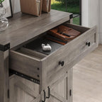 HOSTACK Coffee Bar Cabinet, Kitchen Storage Cabinet, Modern Farmhouse Buffet - Image 6