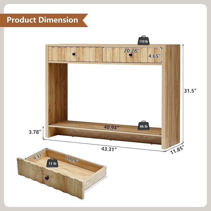 AVZEAR Entryway Console Table - Image 2