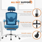 Sweetcrispy Office Computer Desk Chair, Ergonomic High-Back Mesh Rolling Work - Image 8