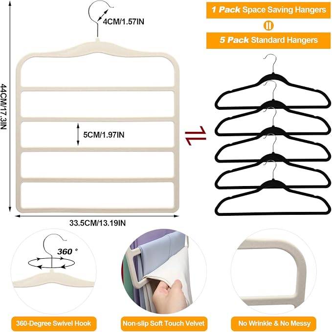 Closet Organizers and Storage, 3 Pack Velvet Pants-Hangers-Space-Saving - Image 5