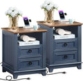Joaxswe 18" Farmhouse Night Stands Set of 2 by Joaxswe