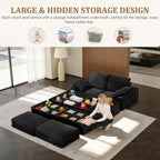 Upgrade Boneless Couch with Storage, Extra Deep&High Seat Modular Sectional - Image 4
